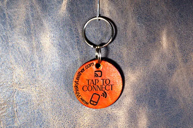 Smart Leather NFC Keychains